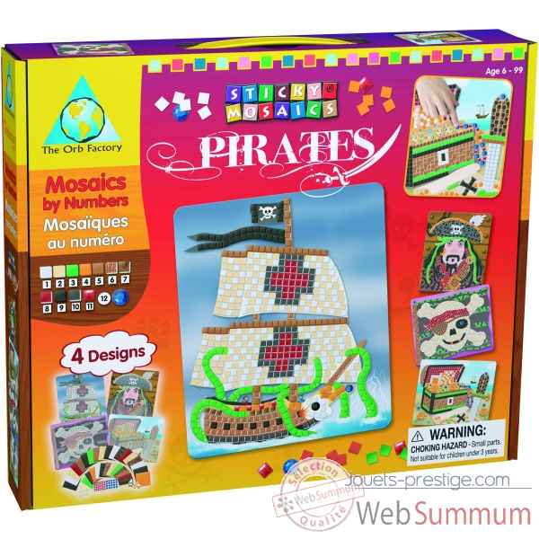 Coffret mosaiques autocollantes - pirates the orb factory-ORB62422